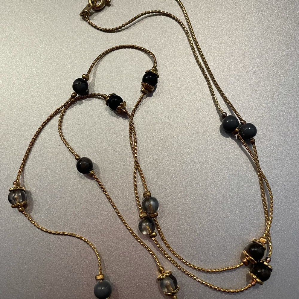 Vintage Gold Black Worthington Necklace